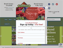 Tablet Screenshot of brockfarms.com
